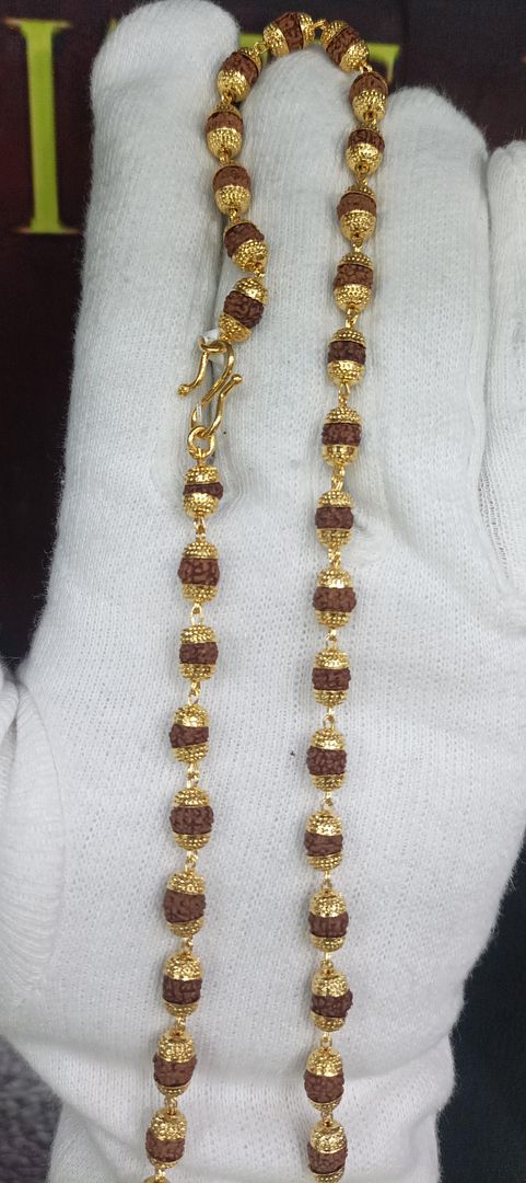 27 Size 200 Mg. Gold Forming Rudraksha Chain By Chokerset CHAIN9095