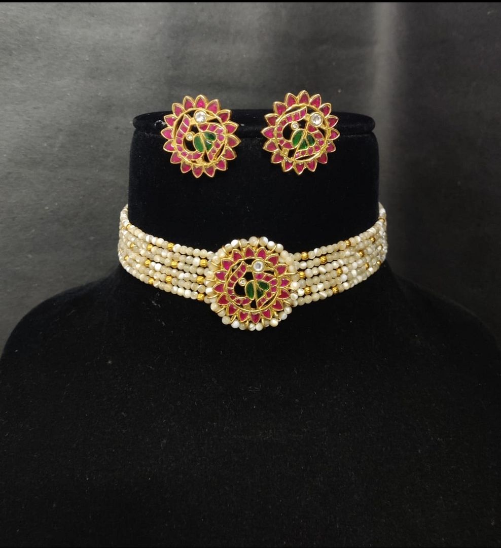 Fine Polki Kundan Antique Set By Chokerset APS945