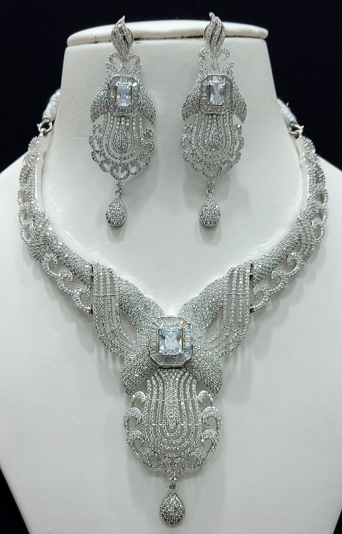 Silver Colour Silver Plating Necklace By Chokerset CSNAD756