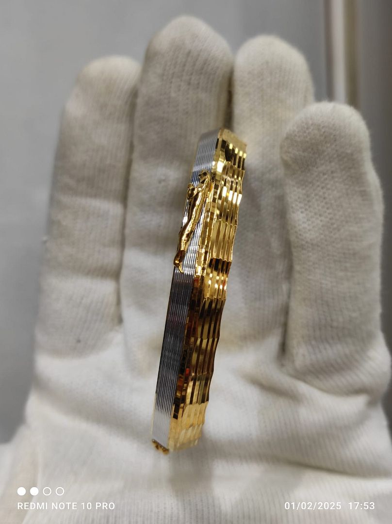 Gold Forming Gents Kada By Chokerset GFGK56