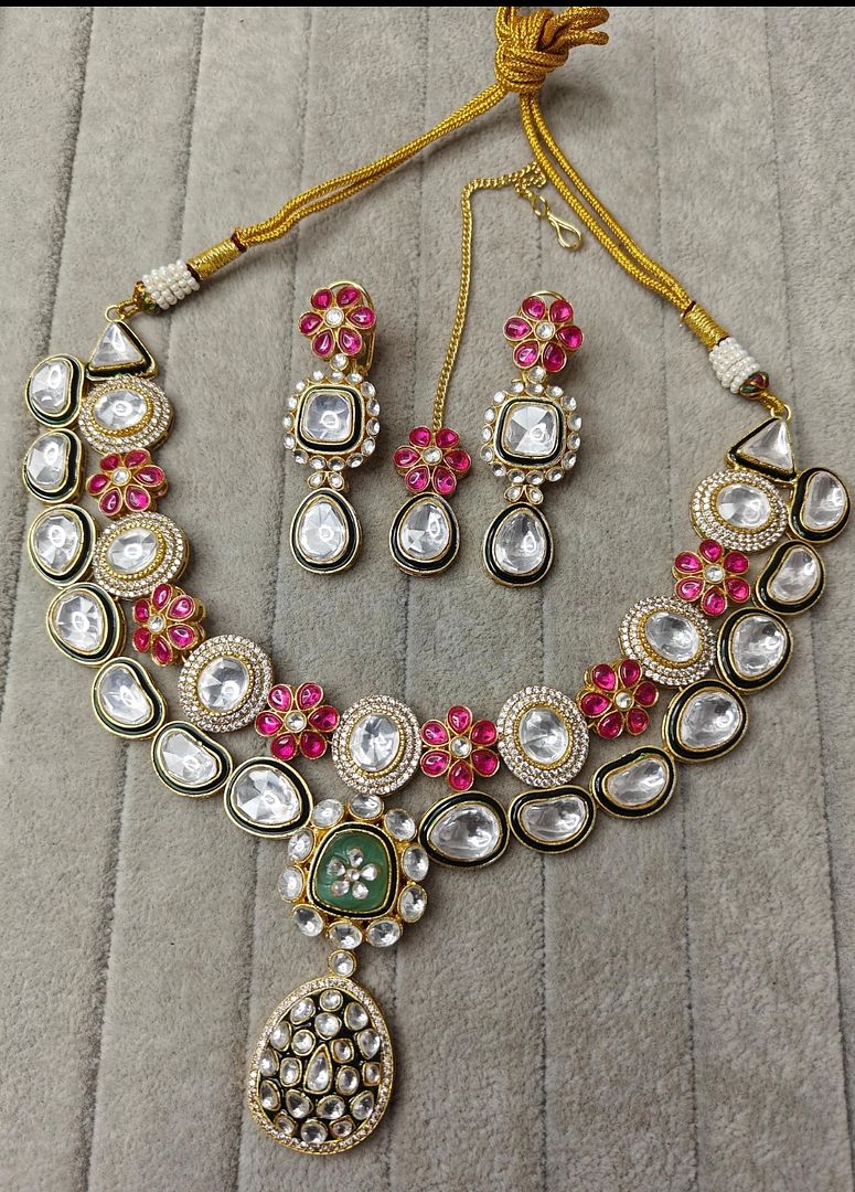 Fine Polki Kundan Antique Set By Chokerset APS1204