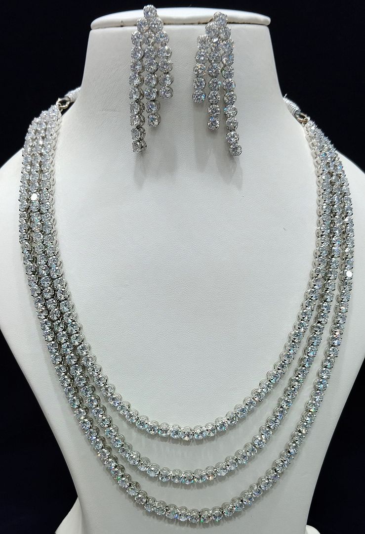 Silver Colour Silver Plating Necklace By Chokerset CSNAD759