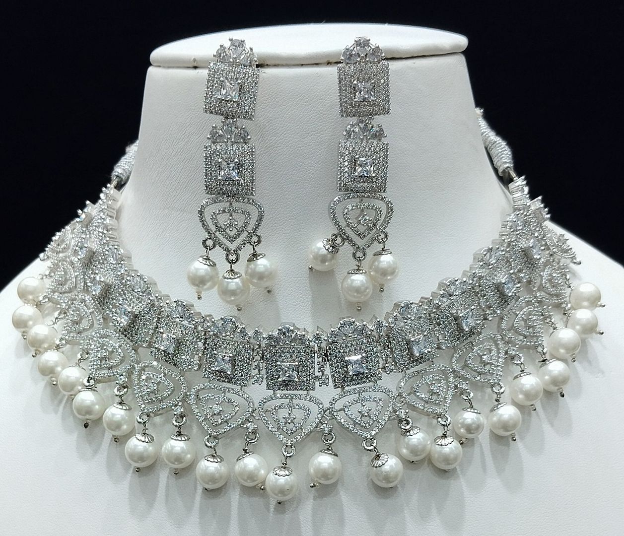 Silver Colour Silver Plating Necklace By Chokerset CSNAD764