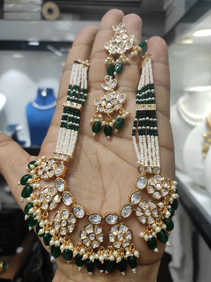 Fine Polki Kundan Antique Set By Chokerset APS924