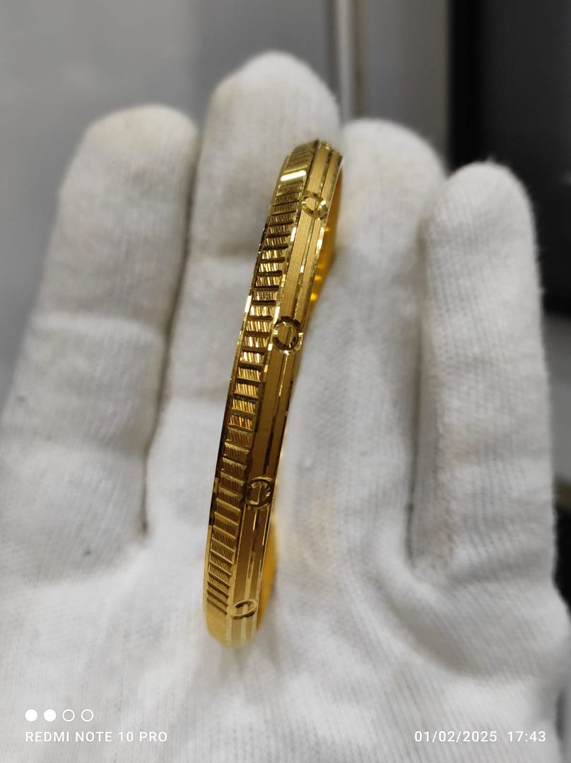 Gold Forming Gents Kada By Chokerset GFGK64