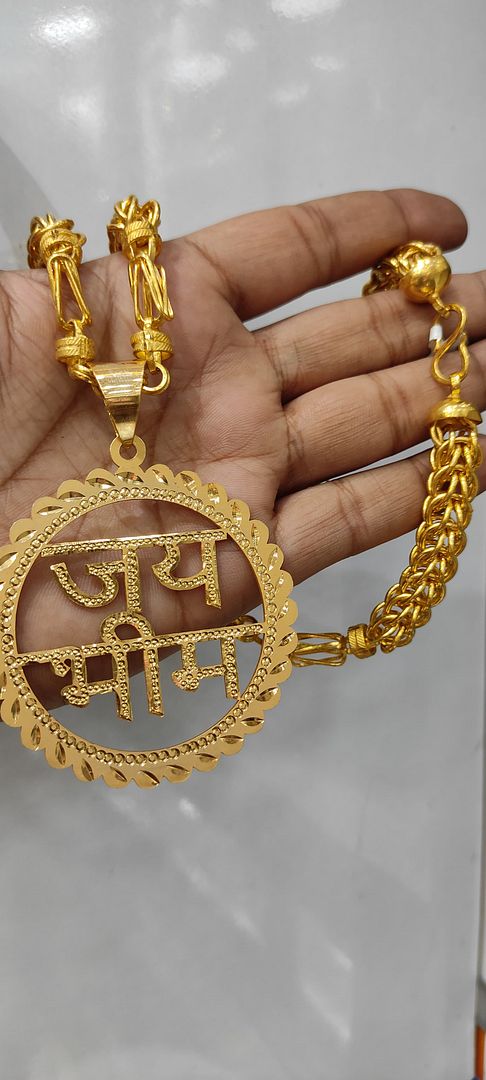 21 Size 200 Mg. Gold Forming Chain Pendant By Chokerset CSCP2876