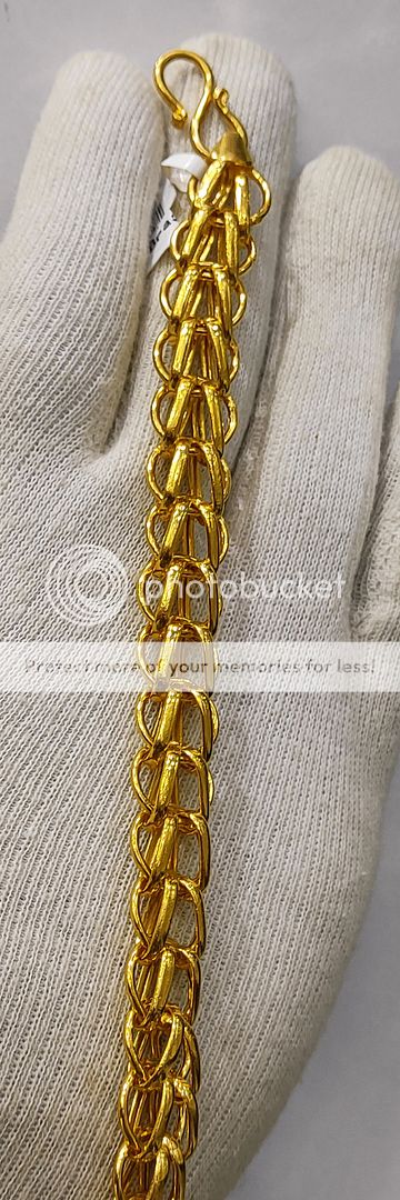 9.5 Size 300 Mg. Gold Forming Bracelet By Chokerset BRACE372