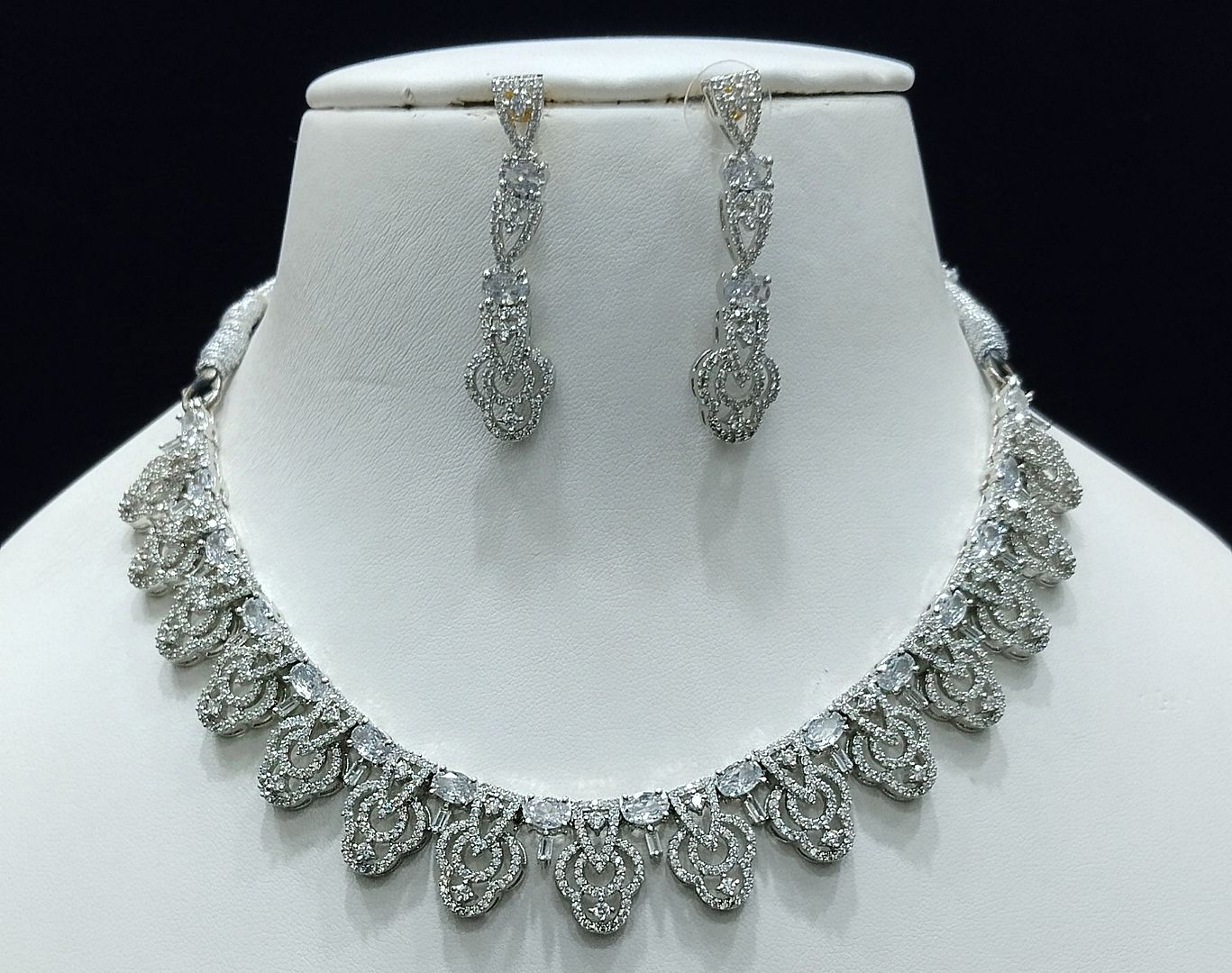 Silver Colour Silver Plating Necklace By Chokerset CSNAD743