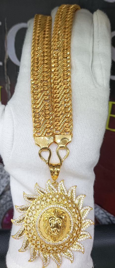 24 Size 200 Mg. Gold Forming Chain Pendant By Chokerset CSCP2888