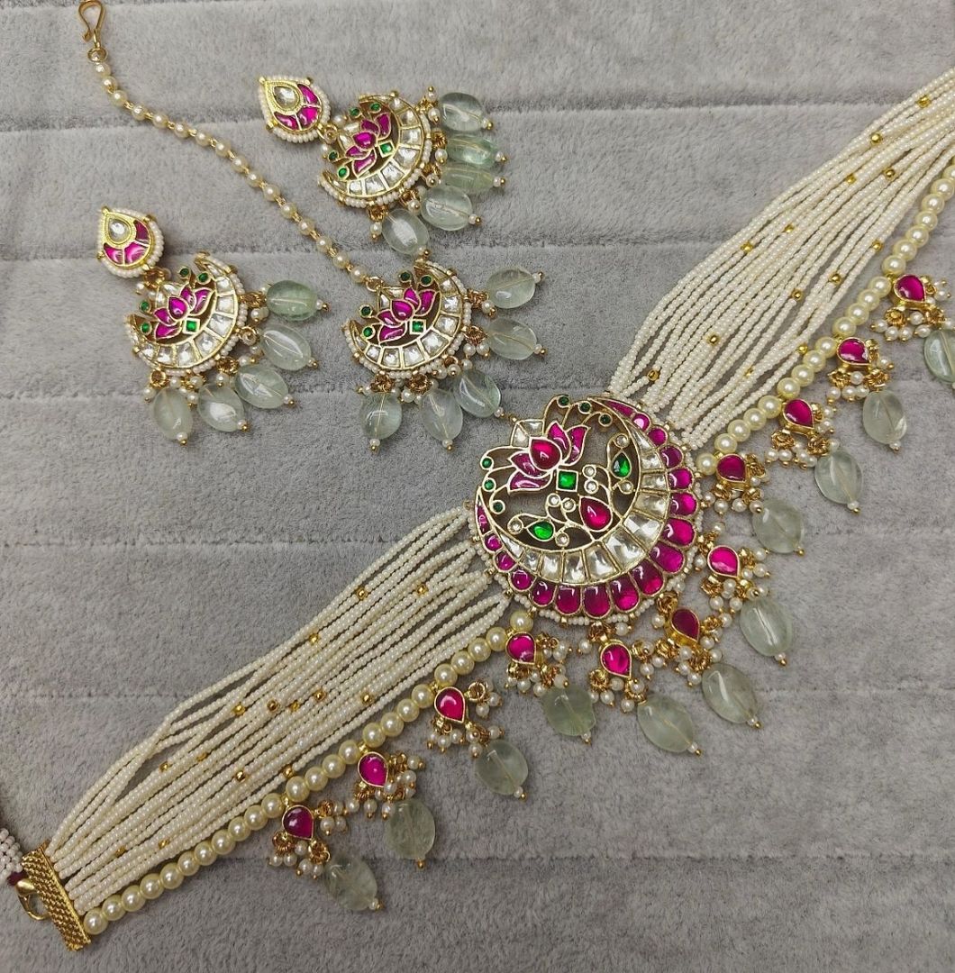 Polki Antique Necklace By Chokerset CSNS6851