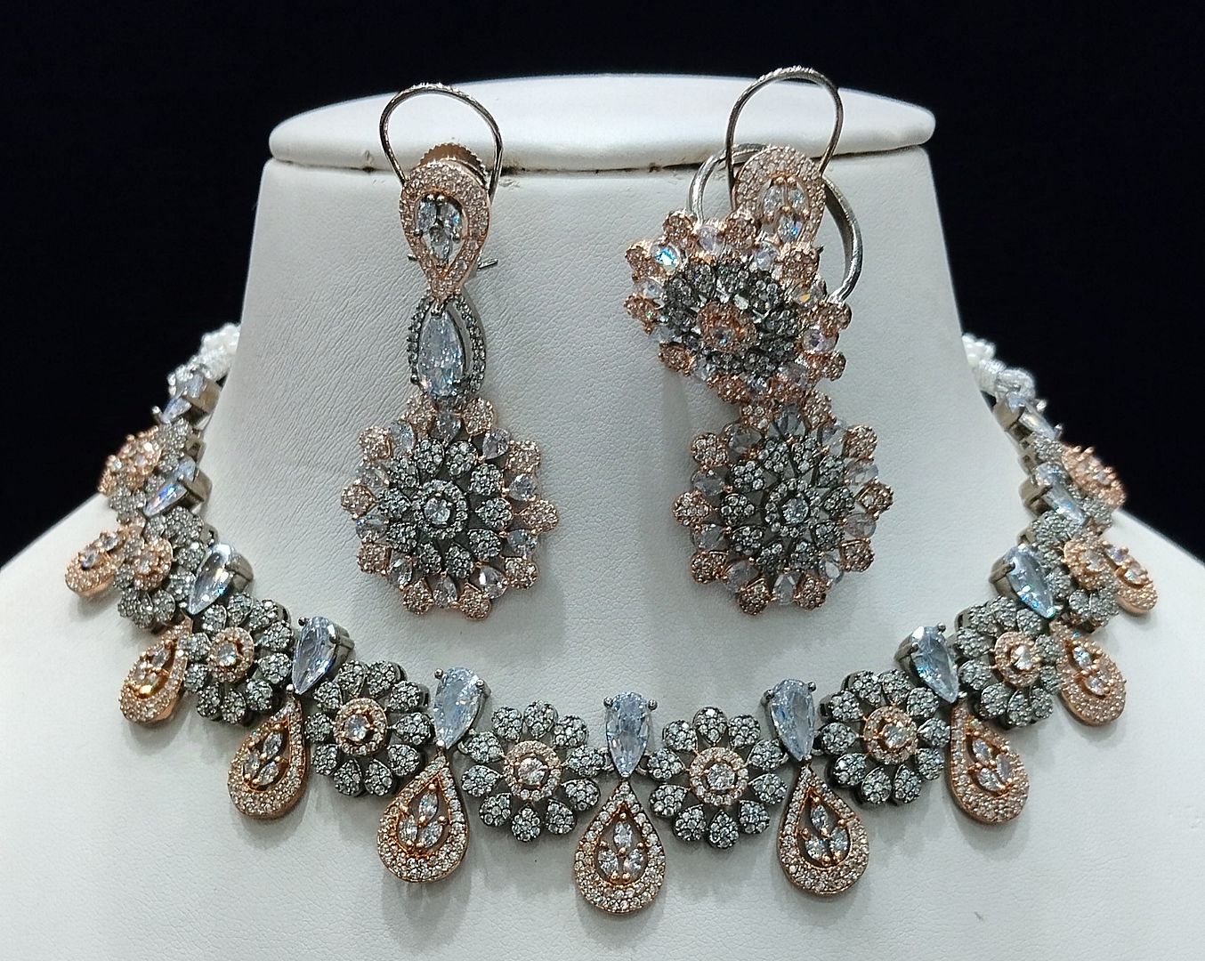 Silver Colour Silver Plating Necklace By Chokerset CSNAD755