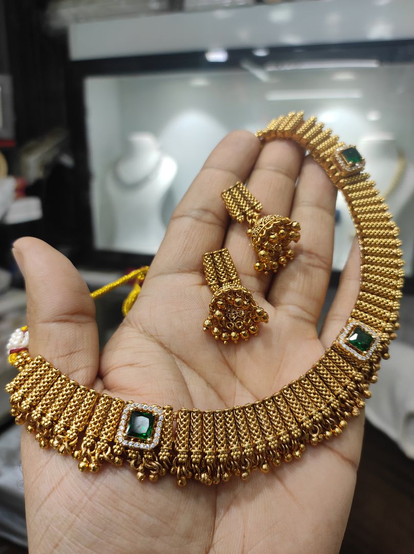 Fine Polki Kundan Antique Set By Chokerset APS922