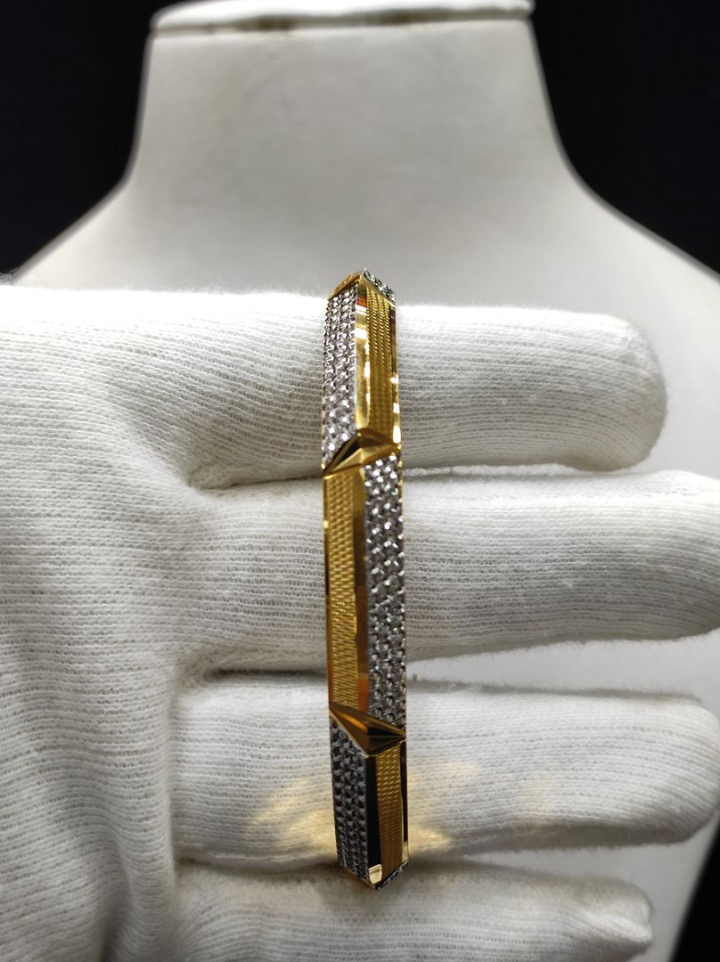 200 Mg. Gold Forming Concept Gents Kada By Chokerset CSGK3008-2.4