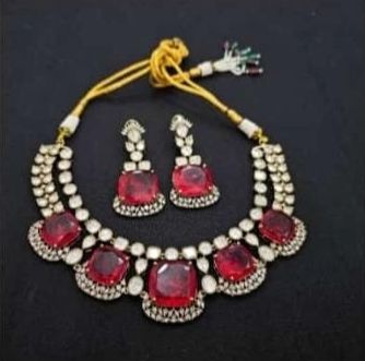 Fine Polki Kundan Antique Set By Chokerset APS955