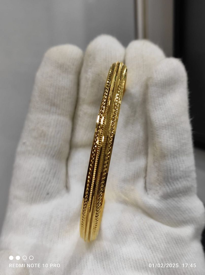 Gold Forming Gents Kada By Chokerset GFGK57