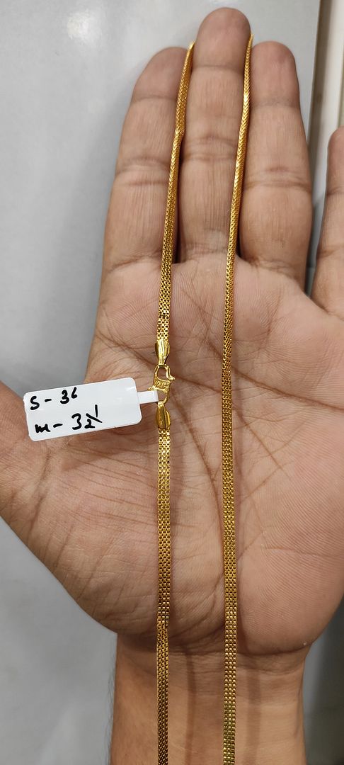 36 Size 25 Mg. Gold Forming Chain By Chokerset CHAIN9209