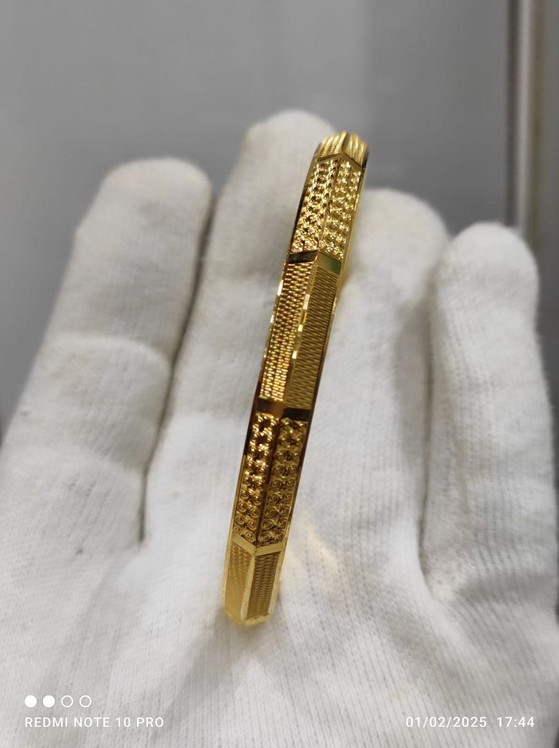 Gold Forming Gents Kada By Chokerset GFGK51
