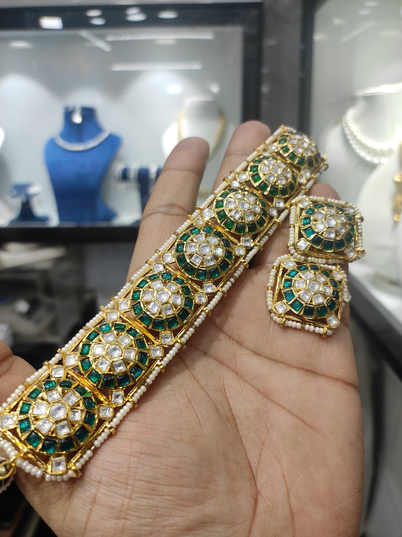 Fine Polki Kundan Antique Set By Chokerset APS929