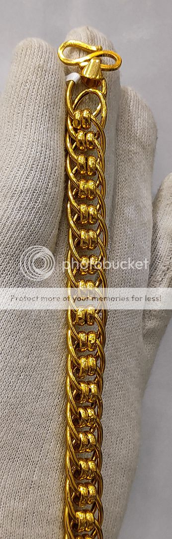 9.5 Size 300 Mg. Gold Forming Bracelet By Chokerset BRACE373