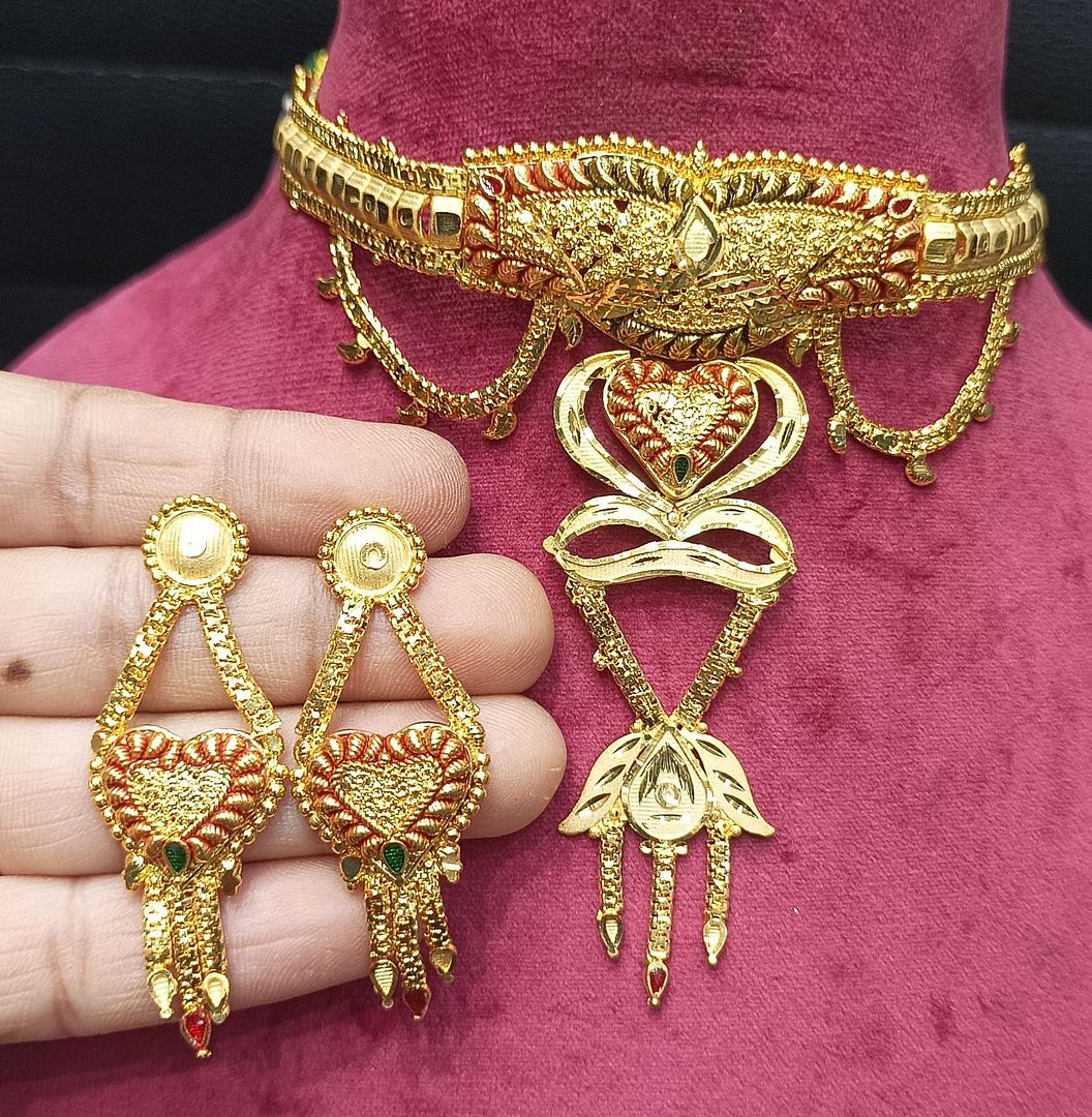 100 Mg. Gold Forming Necklace By Chokerset CSGF1751