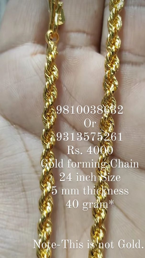 Gold Forming 200 Mg 24 Inch 5 mm 40 Gram Rassa Chain By Chokerset CHWA0028
