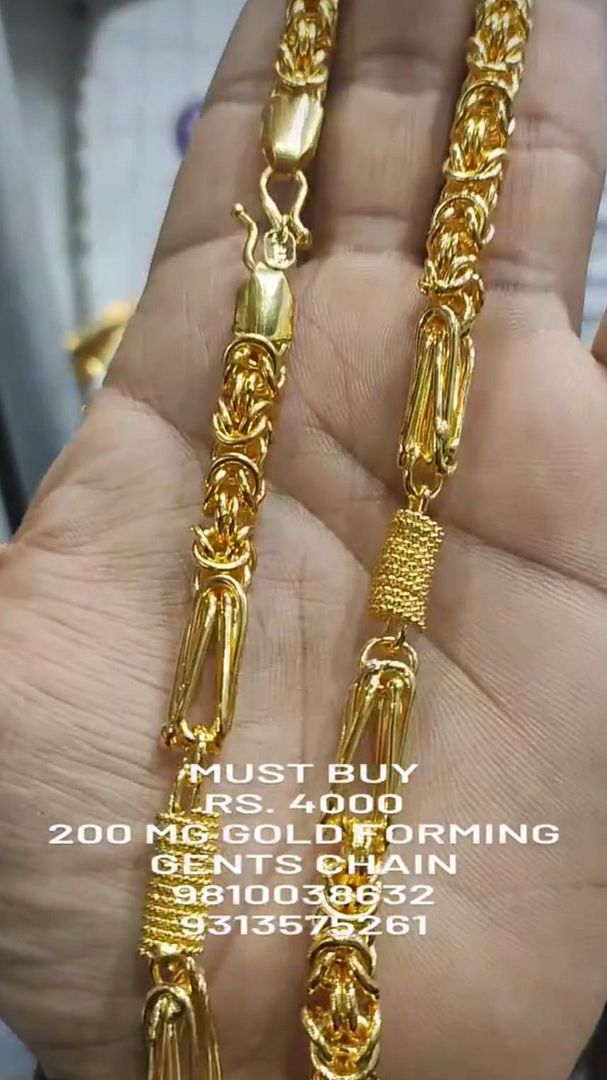 Gold Forming 200 Mg 20 Inch 8 mm 50 Gram Cylindrical Chain By Chokerset CHWA0041