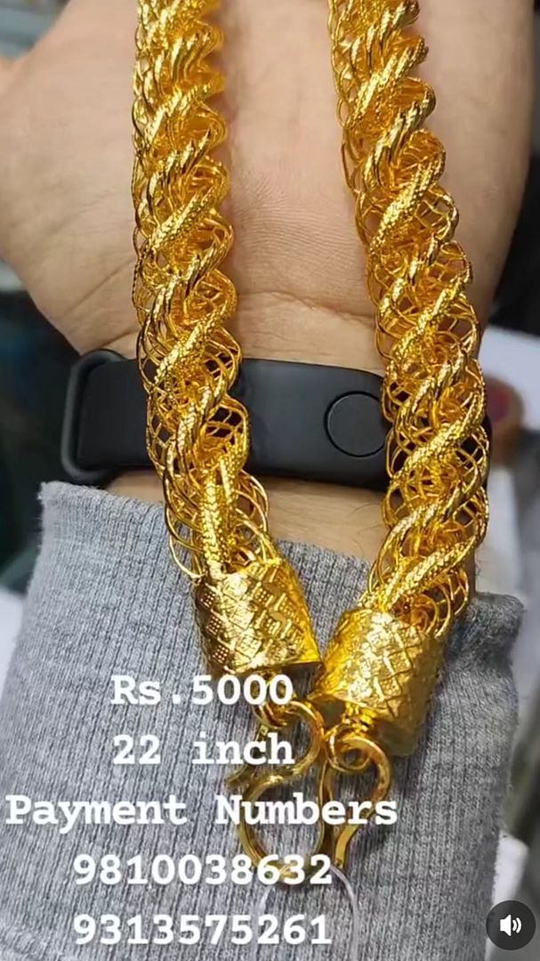 Gold Forming 200 Mg 22 Inch 15 mm 200 Gram Big Chain By Chokerset CHWA0043