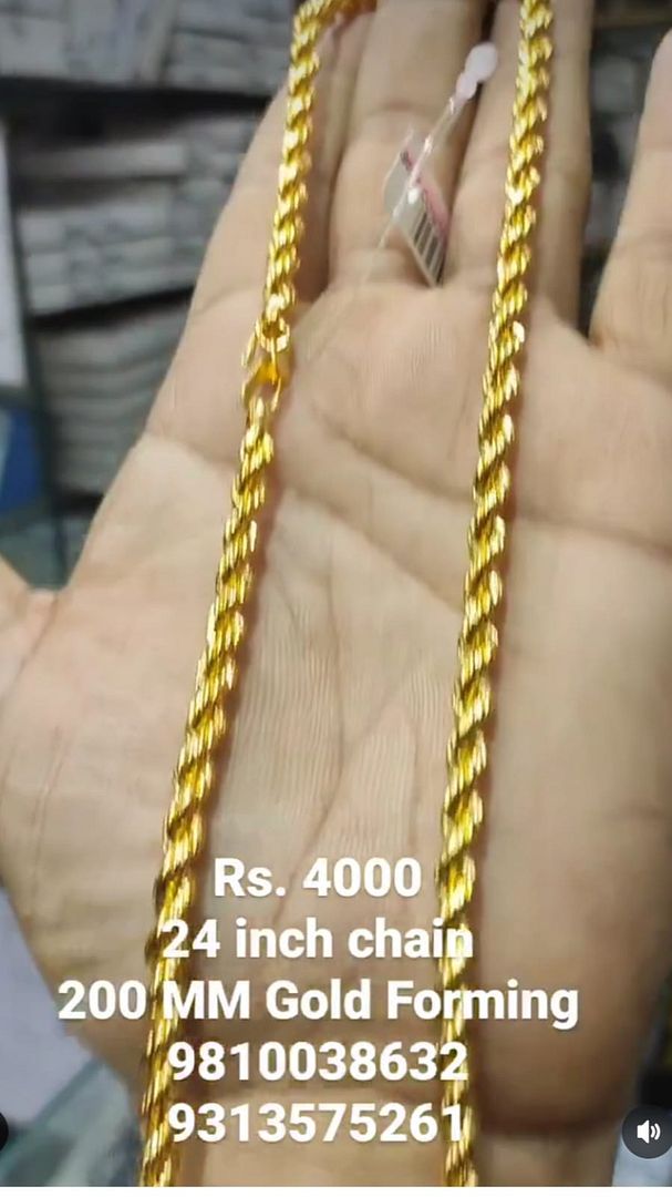Gold Forming 200 Mg 24 Inch 5 mm 40 Gram Rassa Chain By Chokerset CHWA0096