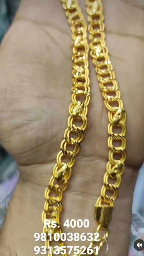 Gold Forming 200 Mg 20 Inch 10 mm 80 Gram Challa Chain By Chokerset CHWA0107
