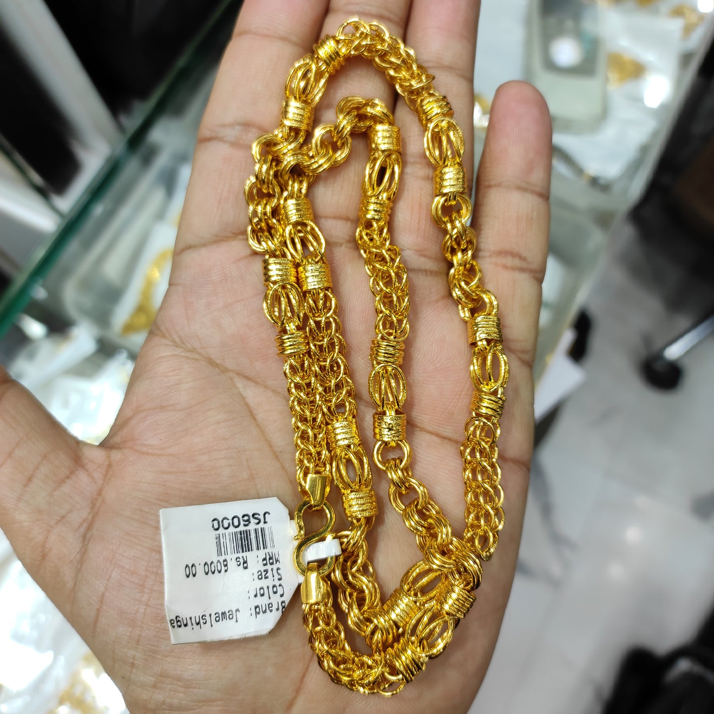 Chain SIZE 24 ( 60.96 CM ) 30 Gram 200 MG 08 MM Gold Forming Chain from chokerset Jewelshingar 24300801