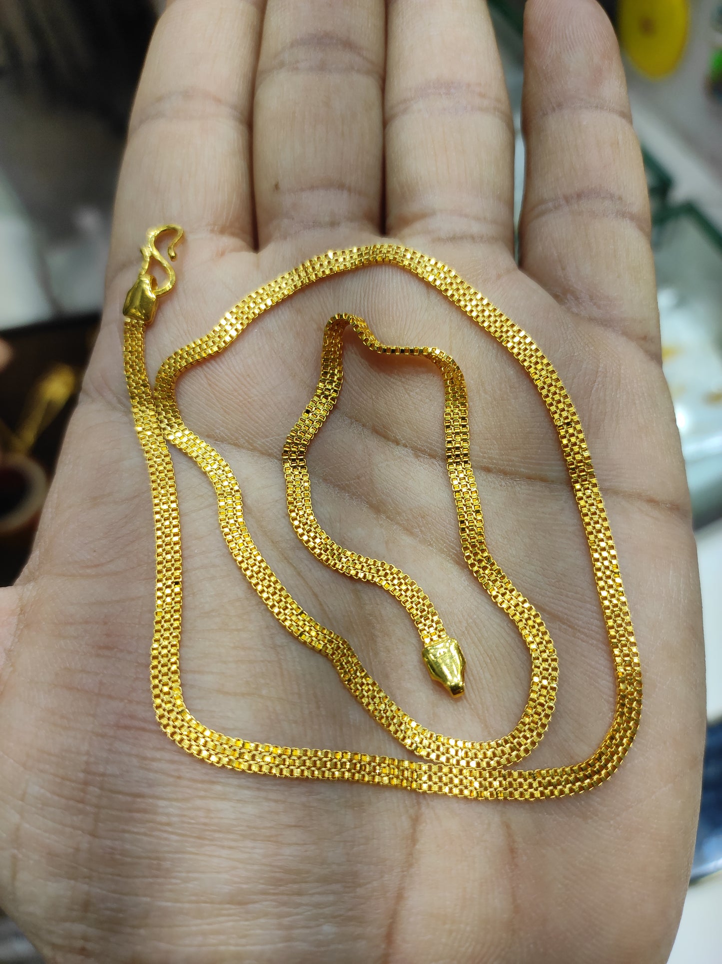 Chain SIZE 18 ( 45.72 CM ) 6 Gram 200 MG 3.5 MM Gold Forming Chain from chokerset Jewelshingar 18063505