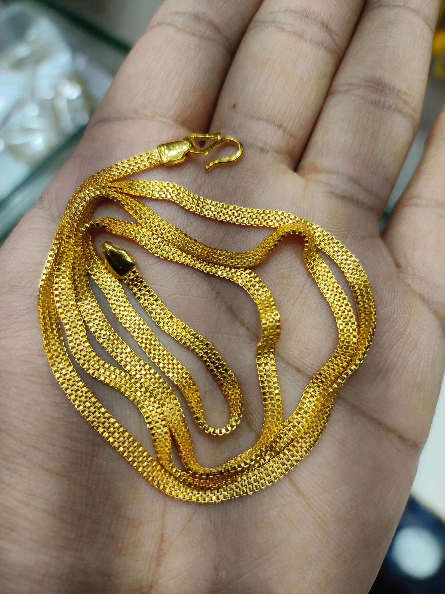 Chain SIZE 24 ( 60.96 CM ) 10 Gram 200 MG 3.5 MM Gold Forming Chain from chokerset Jewelshingar 24103502