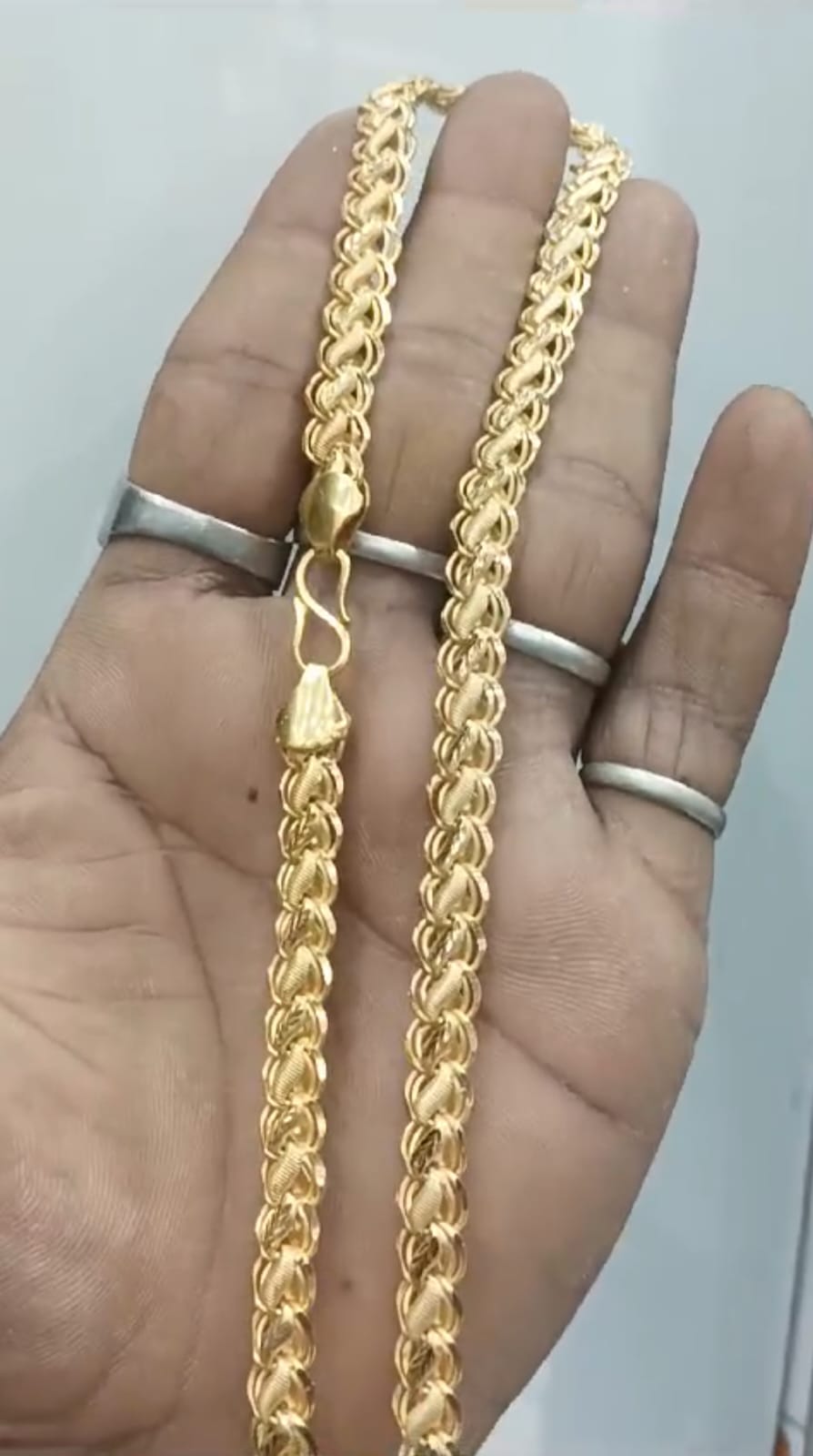 Lotus Chain SIZE 23 ( 58.42 CM ) 31.7 Gram 200 MG 9.5 MM Gold Forming Chain from chokerset Jewelshingar 23319509
