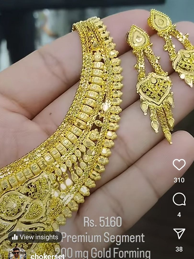 Gold Forming Necklace By Chokerset CHO80012