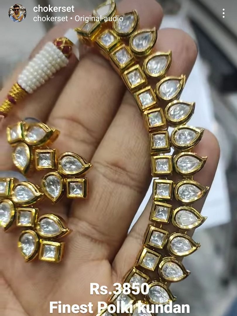 Kundan Necklace By Chokerset CHO80019