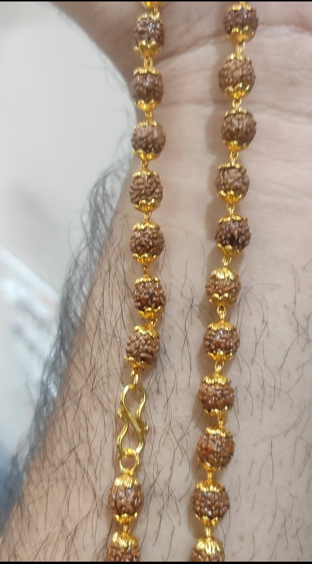 Gold Forming 25 Mg 30 SIZE 6 mm 25 Gram Rudraksha Chain Mala By Chokerset CHWA9003