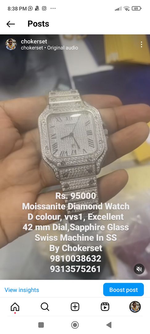 Moissanite Watch By Chokerset CHO80022