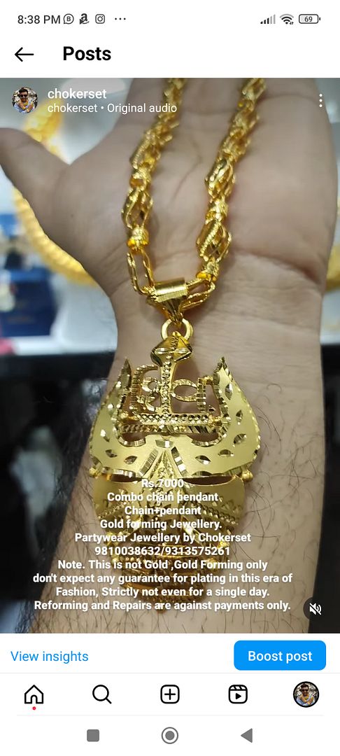 Chain pendant By Chokerset CHO80007