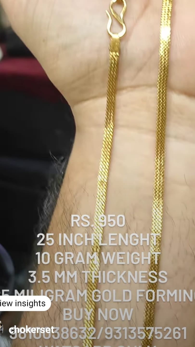 Chain 25 SIZE 3.5 mm 10 gram 25 mg Gold Forming By Chokerset (97920826)