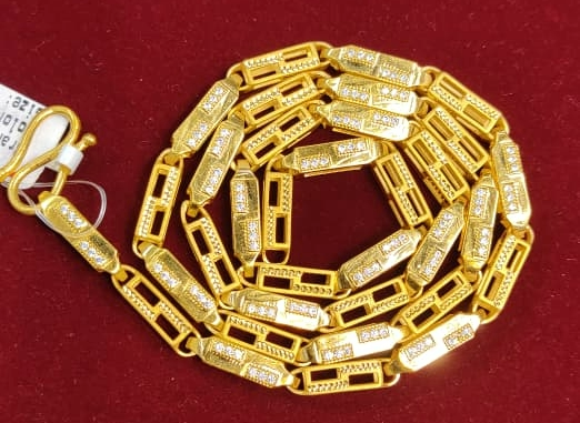 22 Size 200 Mg.1 Gram 24 kt Gold Forming Concept Chains By Chokerset CSCHAIN1055