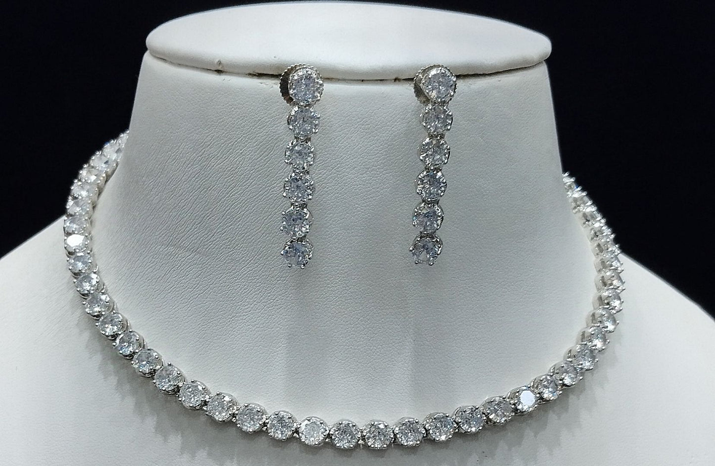 Silver Colour Silver Plating Necklace By Chokerset CSNAD737