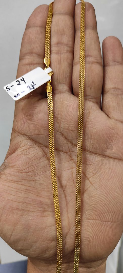24 Size 25 Mg. Gold Forming Chain By Chokerset CHAIN9192