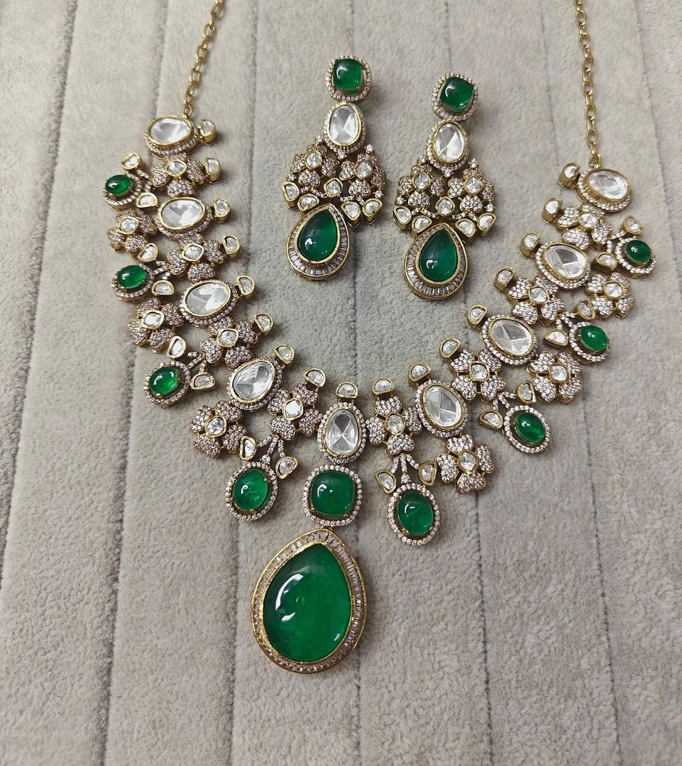 Fine Polki Kundan Antique Set By Chokerset APS966