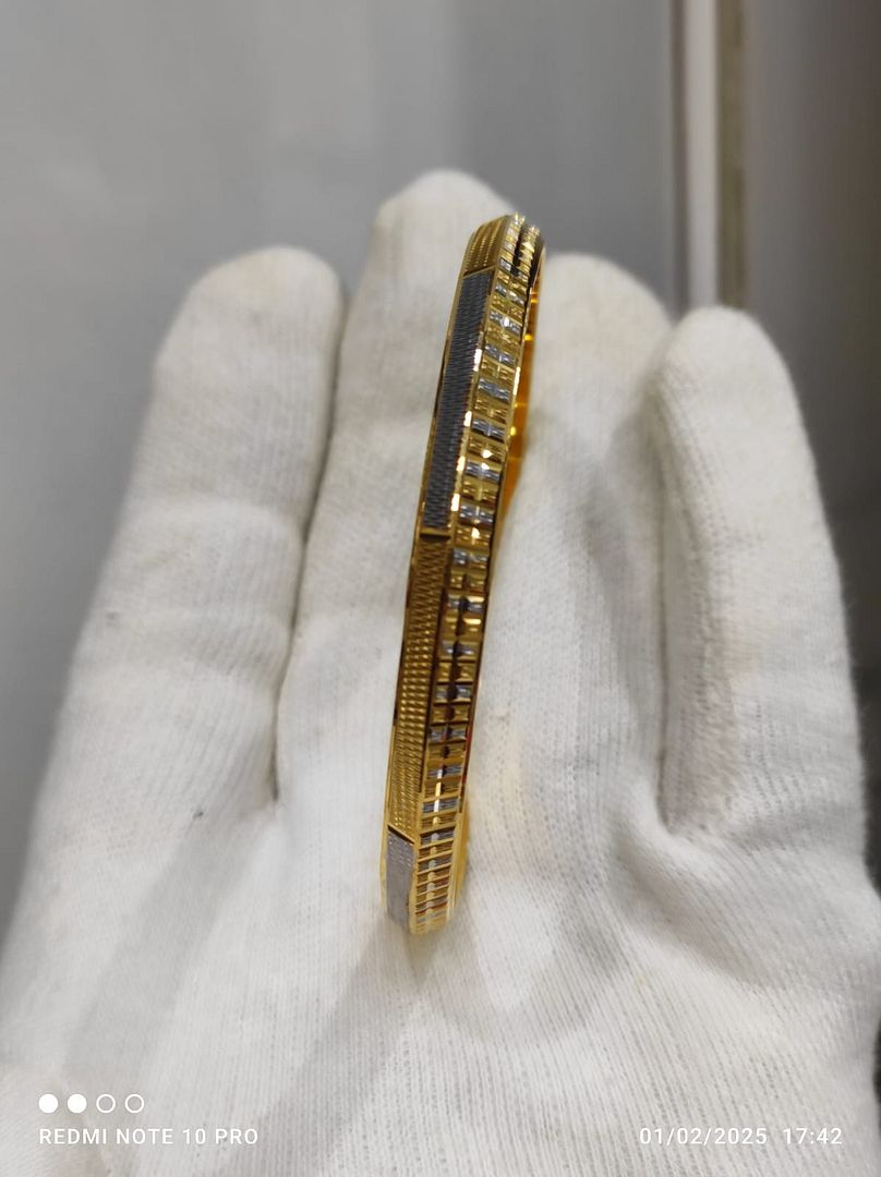 Gold Forming Gents Kada By Chokerset GFGK62