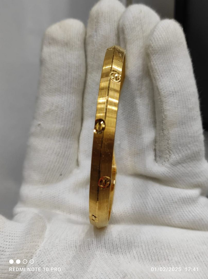 Gold Forming Gents Kada By Chokerset GFGK60