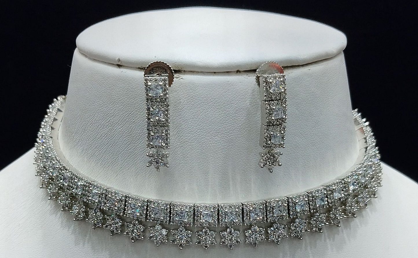 Silver Colour Silver Plating Necklace By Chokerset CSNAD742