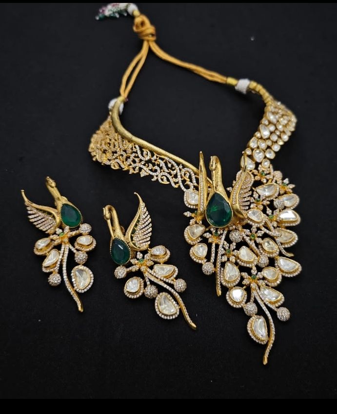 Fine Polki Kundan Antique Set By Chokerset APS947