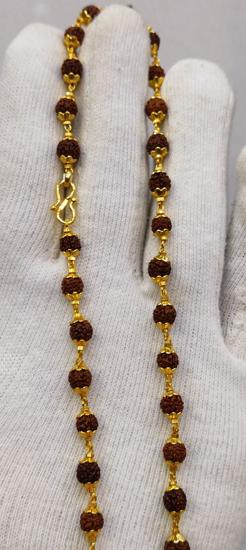 26 Size 100 Mg. Gold Forming Rudraksha Chain By Chokerset CHAIN9179