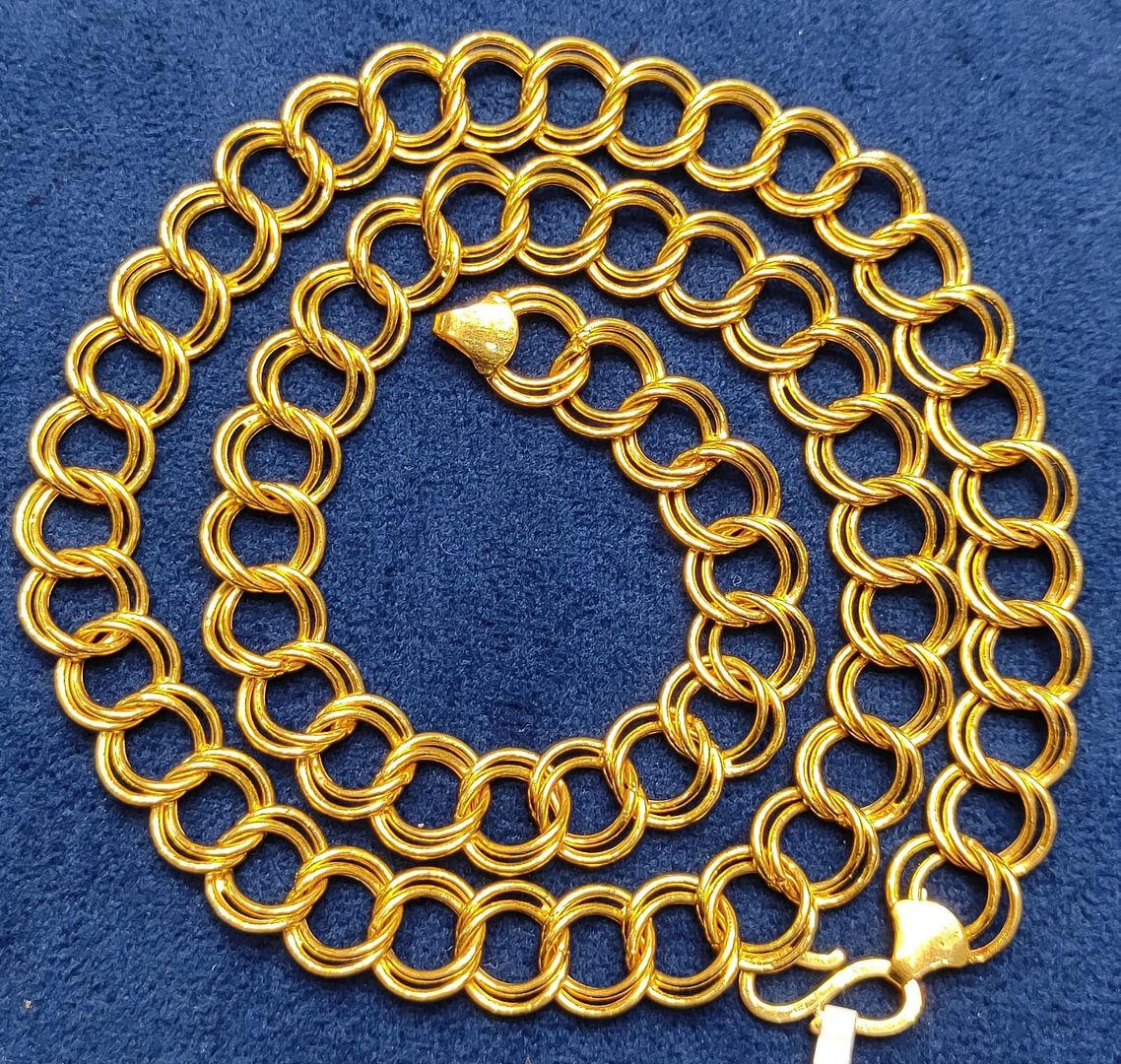 22 Size 200 Mg.1 Gram 24 kt Gold Forming Concept Chains By Chokerset CSCHAIN1057