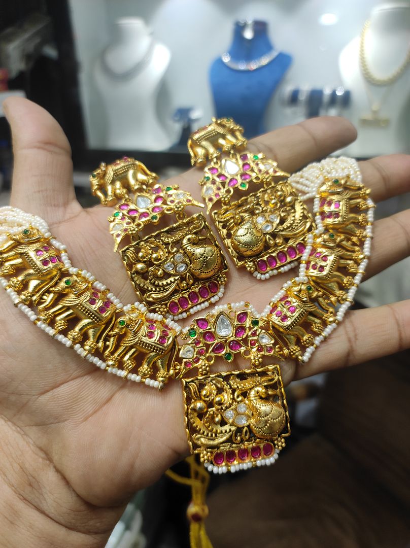 Fine Polki Kundan Antique Set By Chokerset APS928
